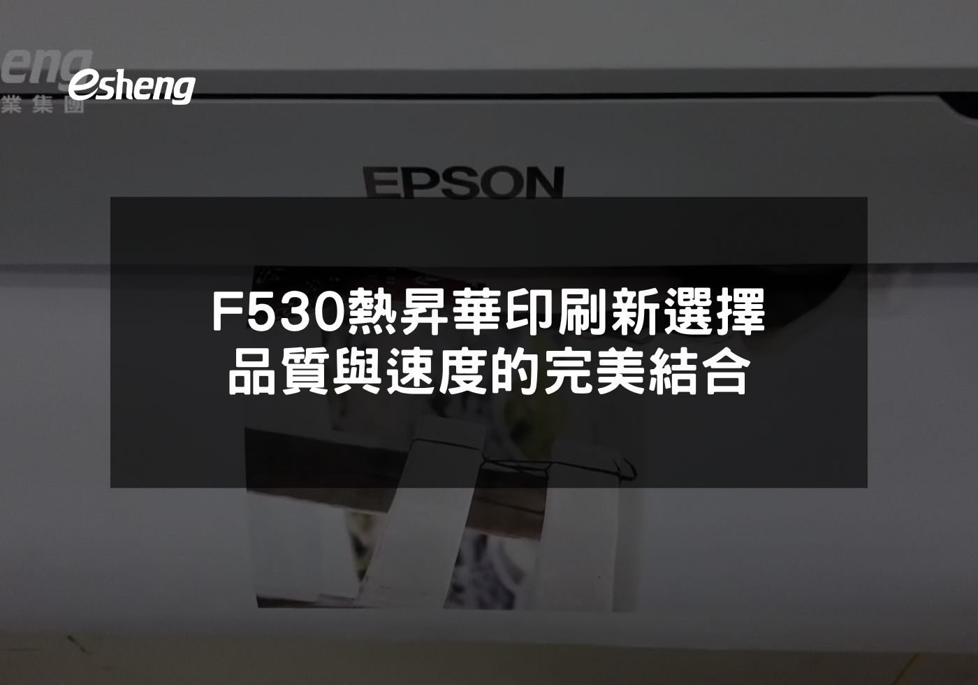 EPSON F530熱昇華印表機實現精準快速印刷