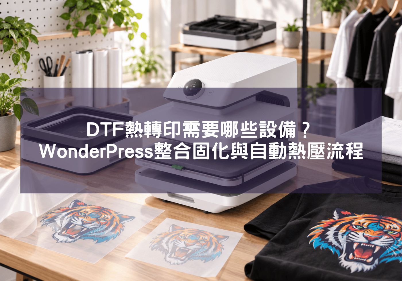 DTF熱轉印需要哪些設備？xTool WonderPress整合固化與自動熱壓流程