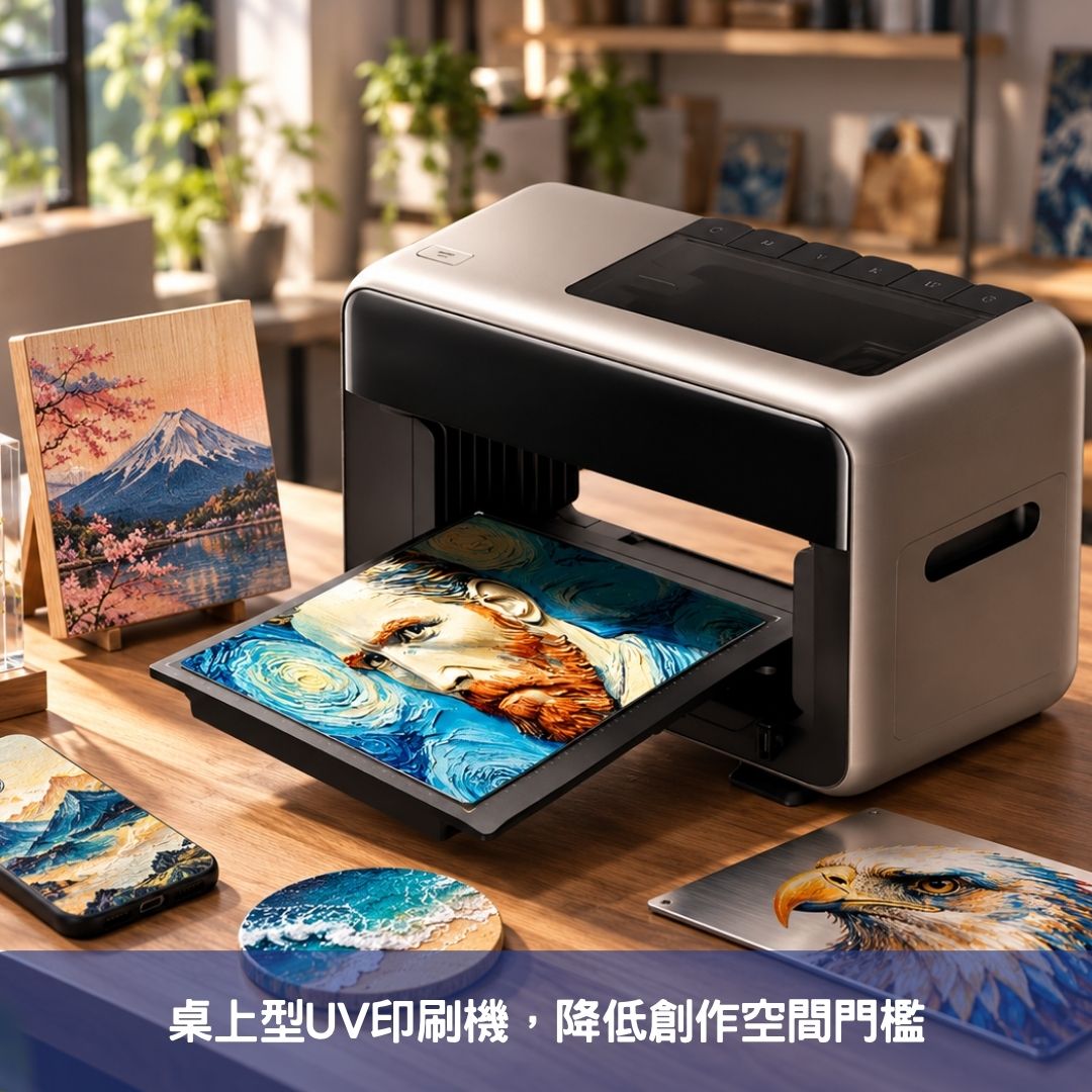 桌上型UV印刷機，降低創作空間門檻