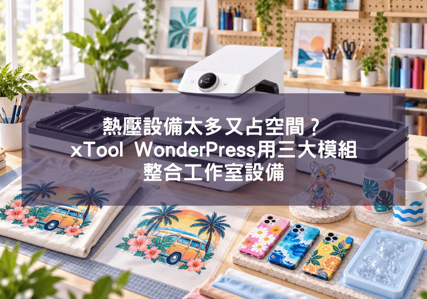 熱壓設備太多又占空間？xTool WonderPress用三大模組整合工作室設備